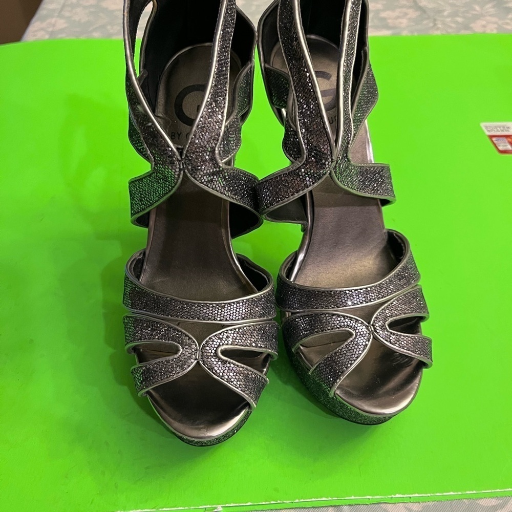 Gray Glitter Women's Heels
